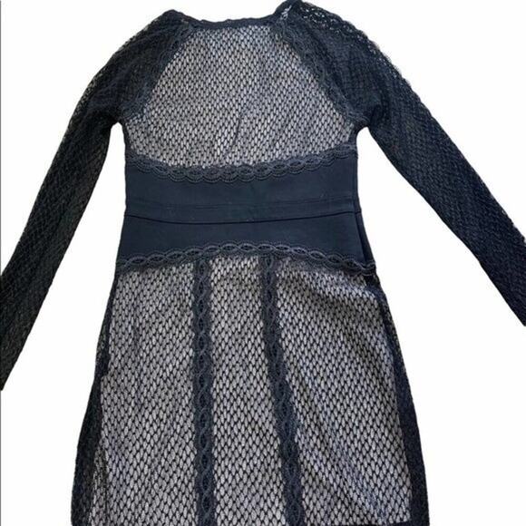 Free People Whimsy Goth Black Lace Overlay dress, Wednesday Adams, Parties, XS - Picture 10 of 12